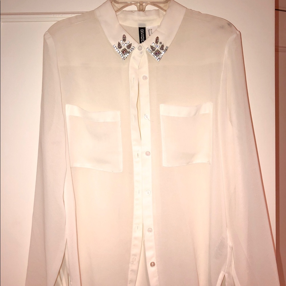 Sheer button down